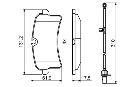 Brake pads BP2015 Bosch, Image 3