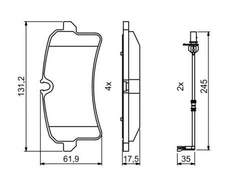 Brake pads BP2016 Bosch, Image 3