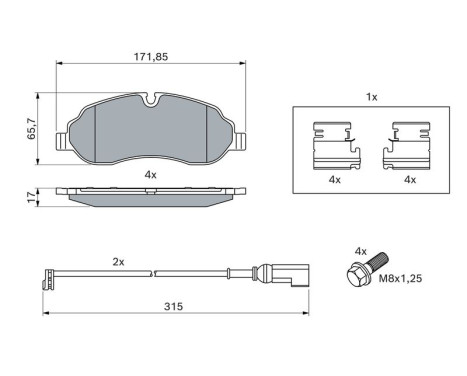 Brake pads BP2019 Bosch, Image 4