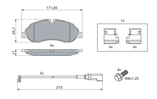 Brake pads BP2019 Bosch, Image 4