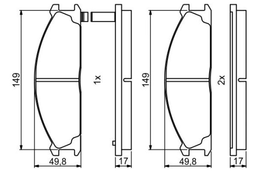 Brake pads BP2022 Bosch, Image 8