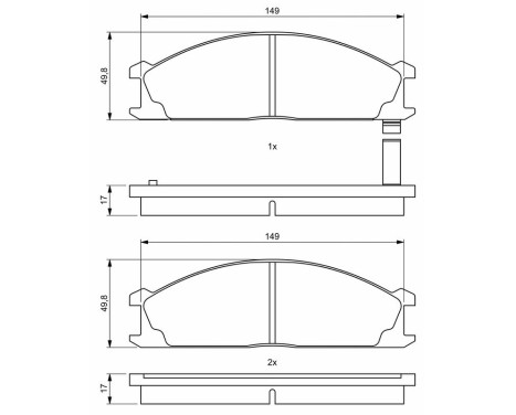 Brake pads BP2022 Bosch, Image 9