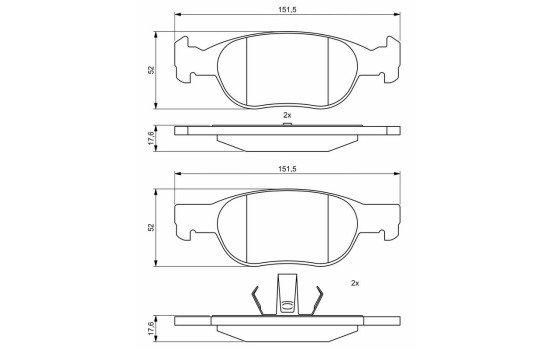 Brake pads BP2026 Bosch, Image 8