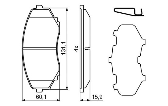 Brake pads BP2029 Bosch, Image 7