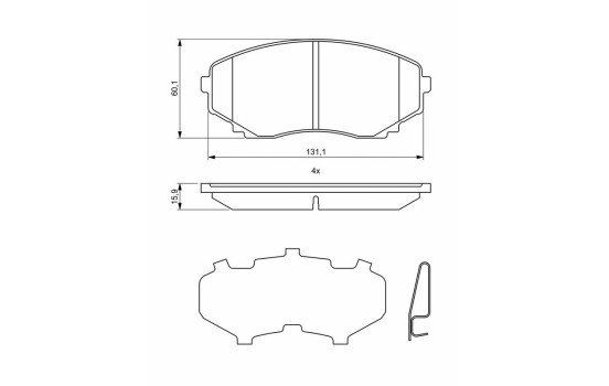 Brake pads BP2029 Bosch, Image 8
