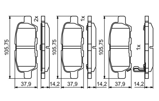 Brake pads BP2035 Bosch, Image 3