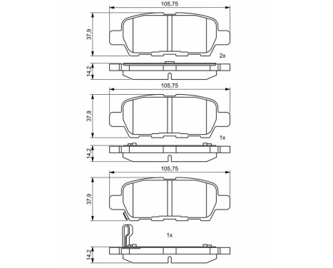 Brake pads BP2035 Bosch, Image 8