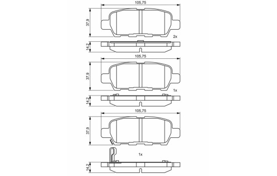 Brake pads BP2035 Bosch, Image 8
