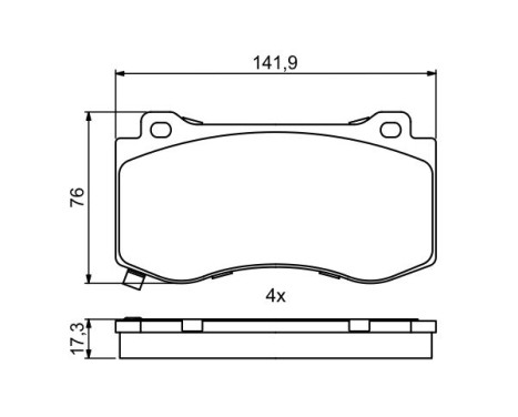 Brake pads BP2044 Bosch, Image 3