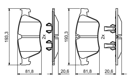 Brake pads BP2049 Bosch