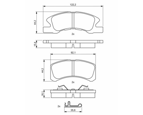Brake pads BP2052 Bosch, Image 8