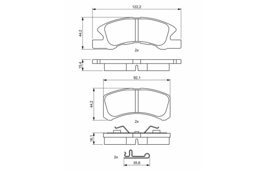 Brake pads BP2052 Bosch, Image 8