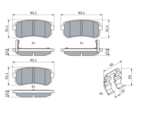 Brake pads BP2651 Bosch, Image 3