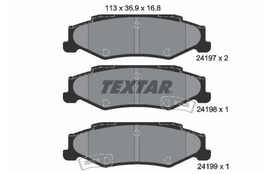 Brake pads set 2419701 Textar, Image 2
