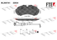 Brake pads set BL2847A1 FTE