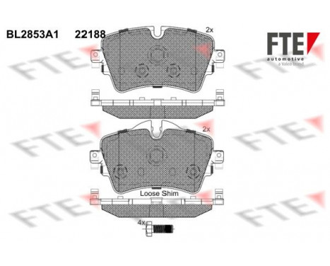 Brake pads set BL2853A1 FTE