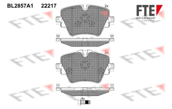 Brake pads set BL2857A1 FTE