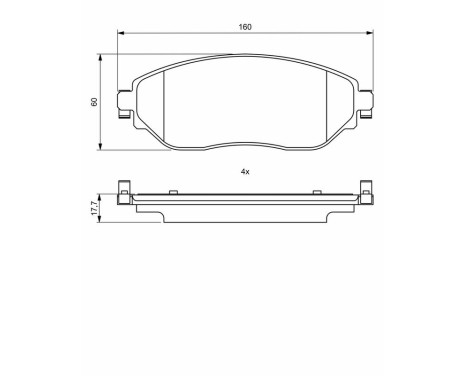 Brake pads set BP1991 Bosch, Image 9