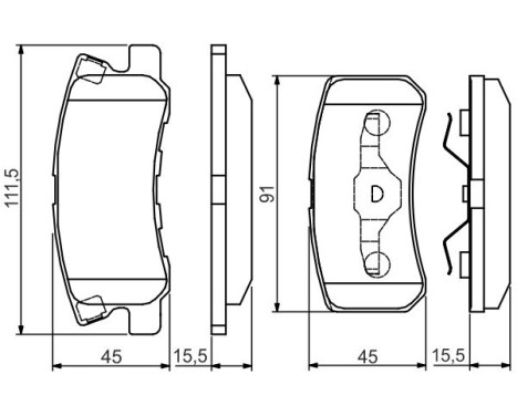 Brake pads set BP2165 Bosch, Image 5