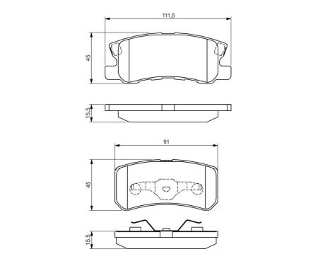 Brake pads set BP2165 Bosch, Image 6