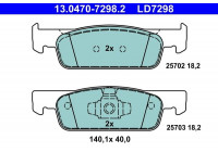 Ceramic brake pads set 13.0470-7298.2 ATE