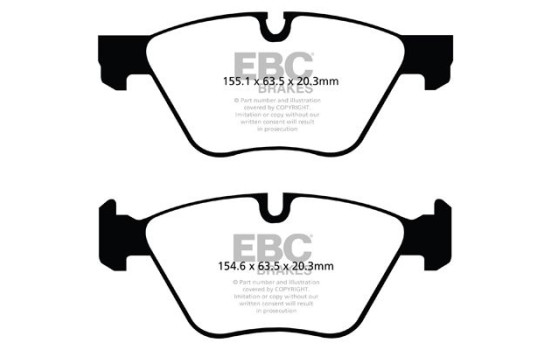 EBC Bluestuff brake pad set DP52077NDX, Image 2