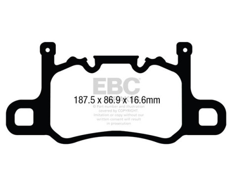 EBC Bluestuff brake pad set DP52207NDX, Image 2