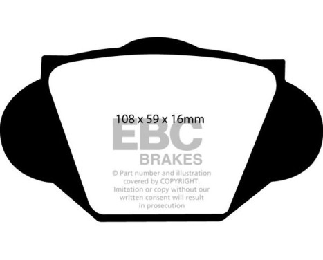 EBC Greenstuff brake pad set DP2109, Image 2