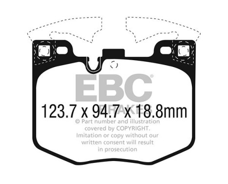 EBC Greenstuff brake pad set DP62302, Image 2