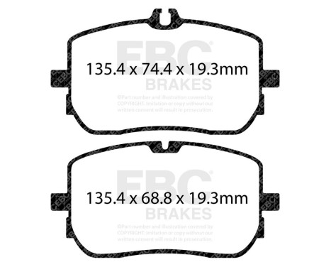 EBC Greenstuff brake pad set DP62395, Image 3