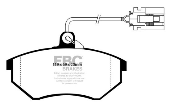 EBC Redstuff brake pad set DP3981C, Image 2