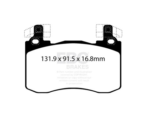 EBC Yellowstuff Brake Pad Set, Disc Brake DP42356R