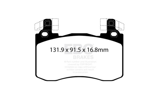 EBC Yellowstuff Brake Pad Set, Disc Brake DP42356R