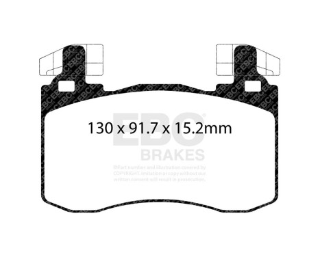 EBC Yellowstuff Brake Pad Set, Disc Brake DP42356R, Image 4