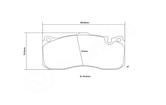 High performance brake pad set 07.B314.02 Brembo, Image 3