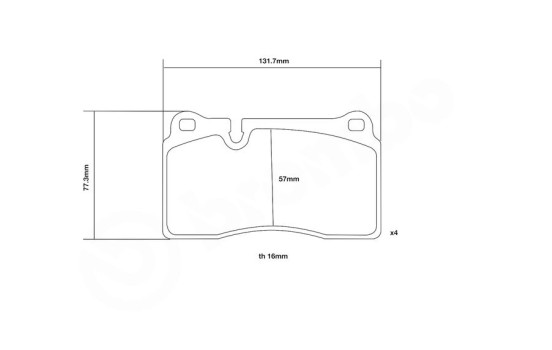High performance brake pad set 07.B314.83 Brembo, Image 3