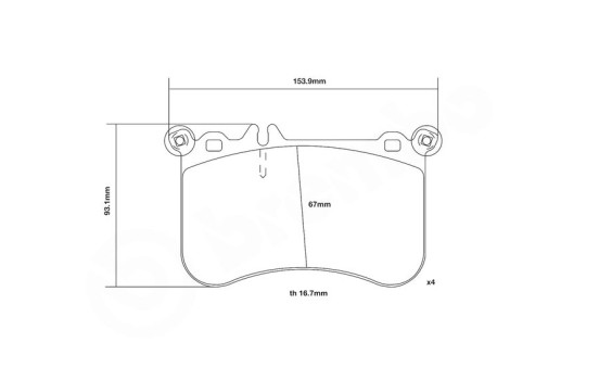 High performance brake pad set 07.B314.94 Brembo, Image 3