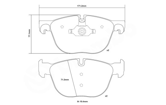 High-performance brake pad set 07.B314.96 Brembo, Image 2
