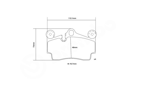 High performance brake pad set 07.B315.16 Brembo, Image 3
