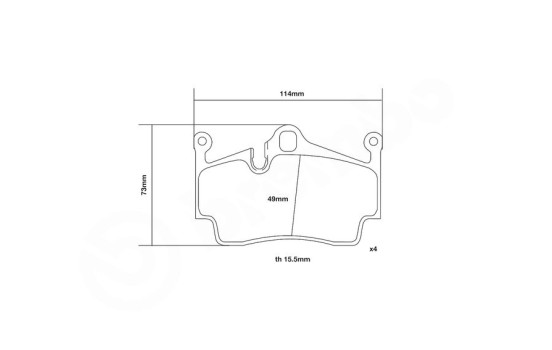 High-performance brake pad set 07.B315.36 Brembo, Image 3
