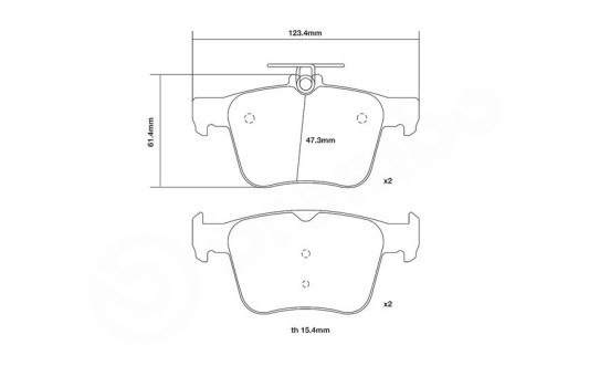 High performance brake pad set 07.B315.42 Brembo