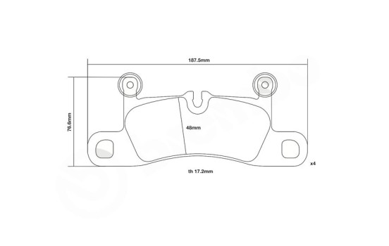 High performance brake pad set 07.B315.47 Brembo, Image 3