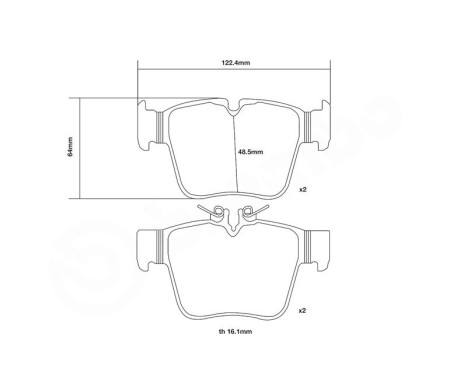 High performance brake pad set 07.B315.78 Brembo, Image 2
