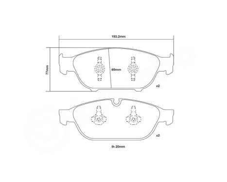 High performance brake pad set 07.D435.23 Brembo, Image 2