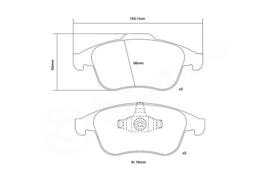 High performance brake pad set 07.D435.68 Brembo, Image 3