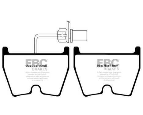 High performance brake pad set DP81513RP1 EBC