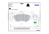 JEU DE PLAQUETTES DE FREIN LP1929 Delphi