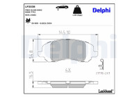 JEU DE PLAQUETTES DE FREIN LP2038 Delphi