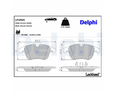 JEU DE PLAQUETTES DE FREIN LP2065 Delphi