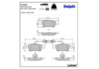 JEU DE PLAQUETTES DE FREIN LP2086 Delphi